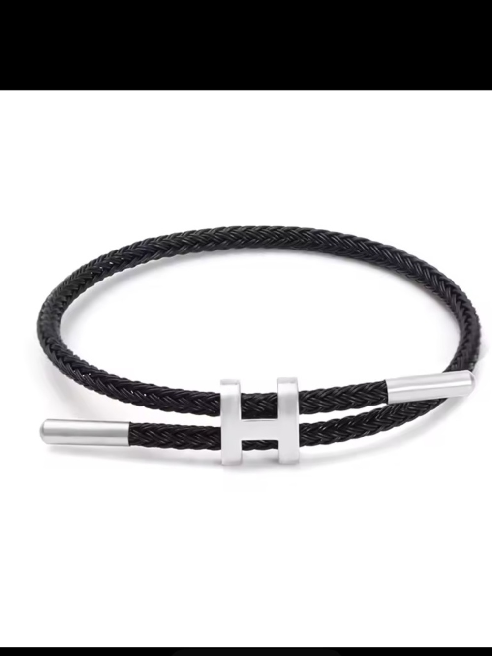 H buckle Hermes look fashionable rope bracelet